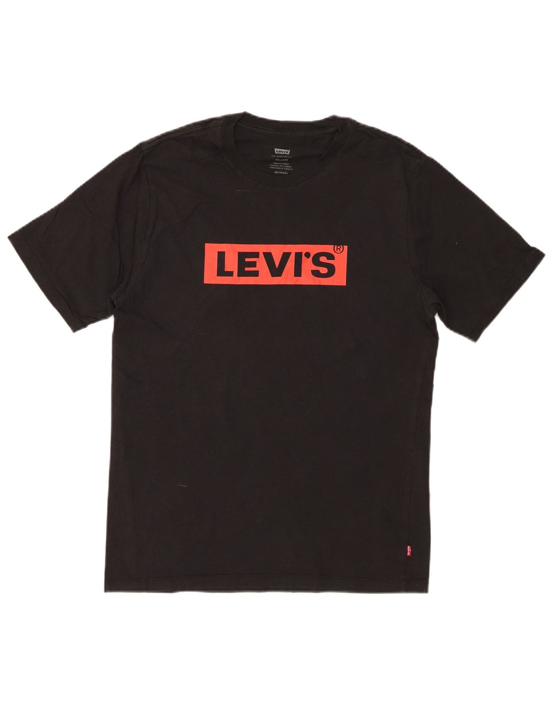 Tricou grafic pentru bărbați LEVI'S, cu croială relaxată, XS, bumbac negru