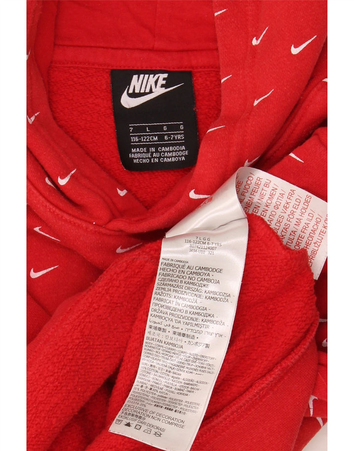 Pulover Nike pentru băieți, 6-7 ani, roșu, bumbac