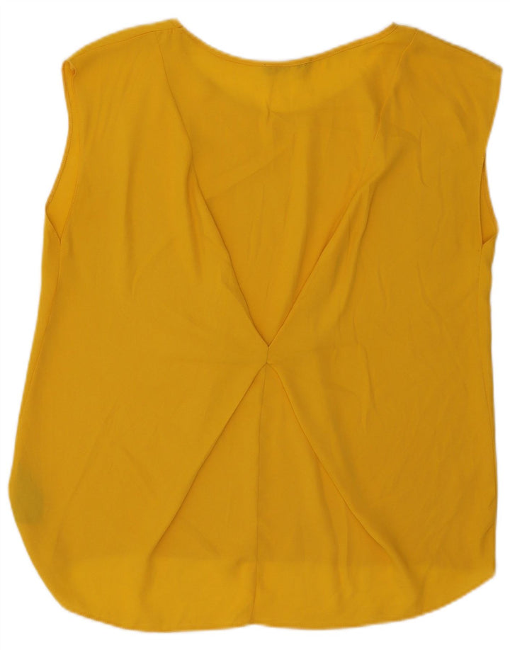 Oasis Womens Bluse Top UK 14 Large Yellow Polyester
