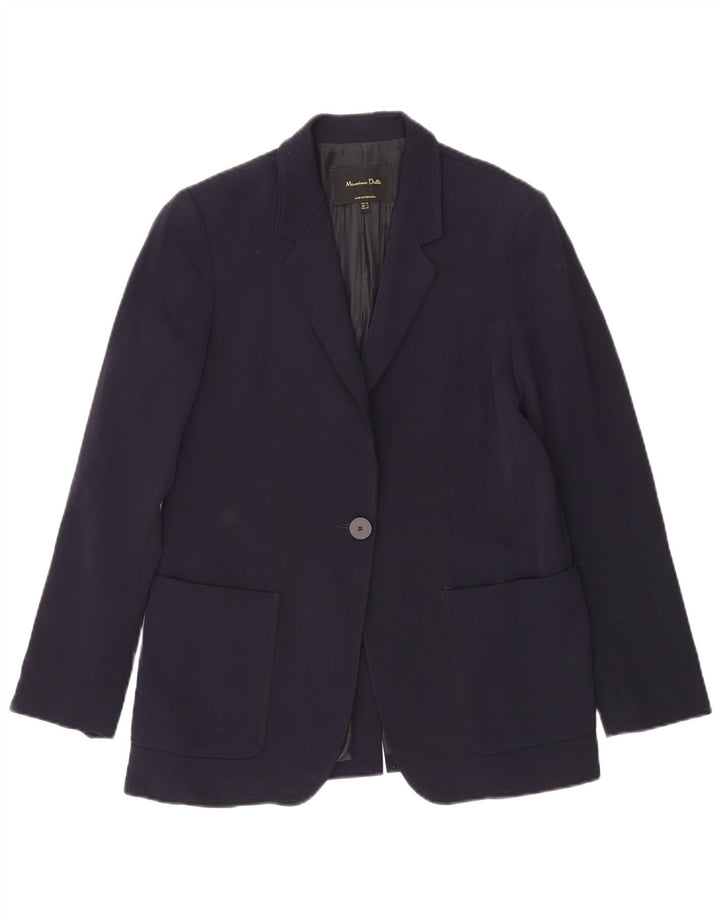 Massimo Dutti Jachetă pentru damă cu 1 nasture EU 38 Poliester bleumarin mic