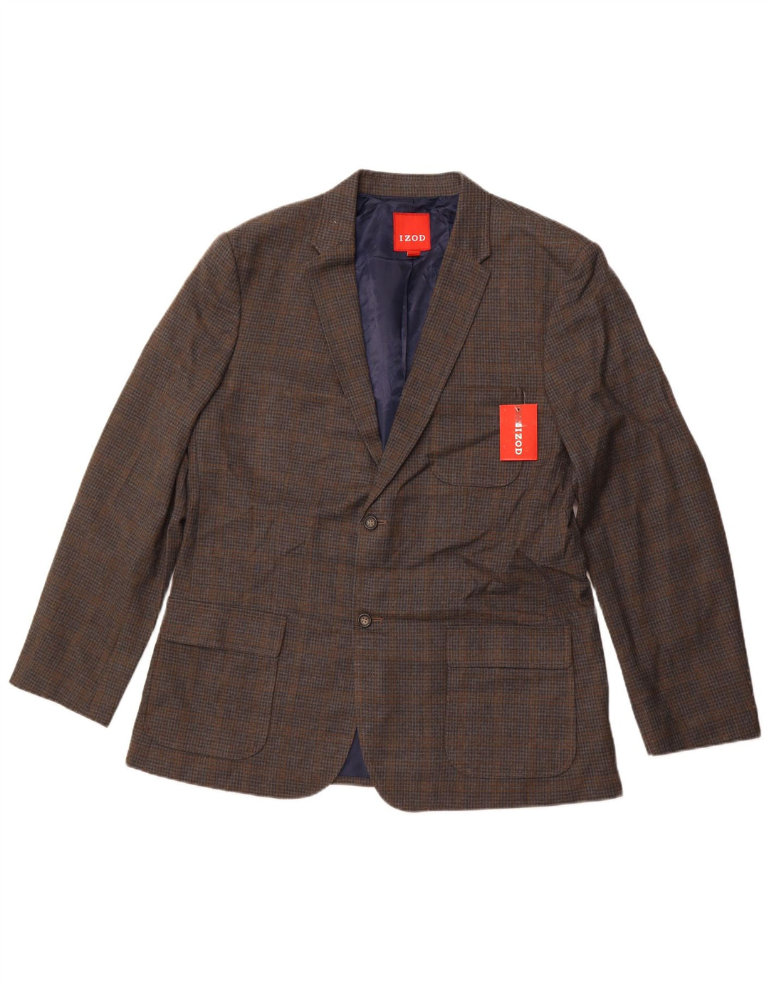 Jachetă IZOD pentru bărbați, cu 2 nasturi, UK 42 XL, poliester cu carouri gri