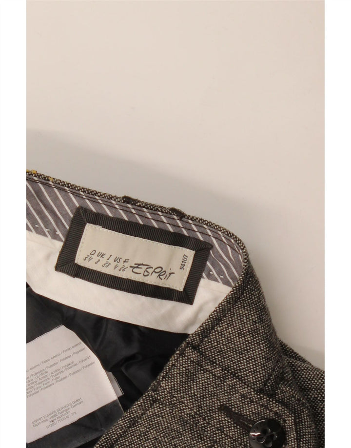 Fusta mini pentru femei Esprit UK 8 Small W30 Poliester cu pături gri