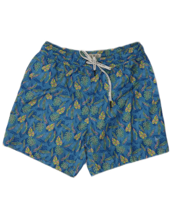 Pantaloni scurți de înot Jack Wills pentru bărbați XS albastru din poliester floral hawaian