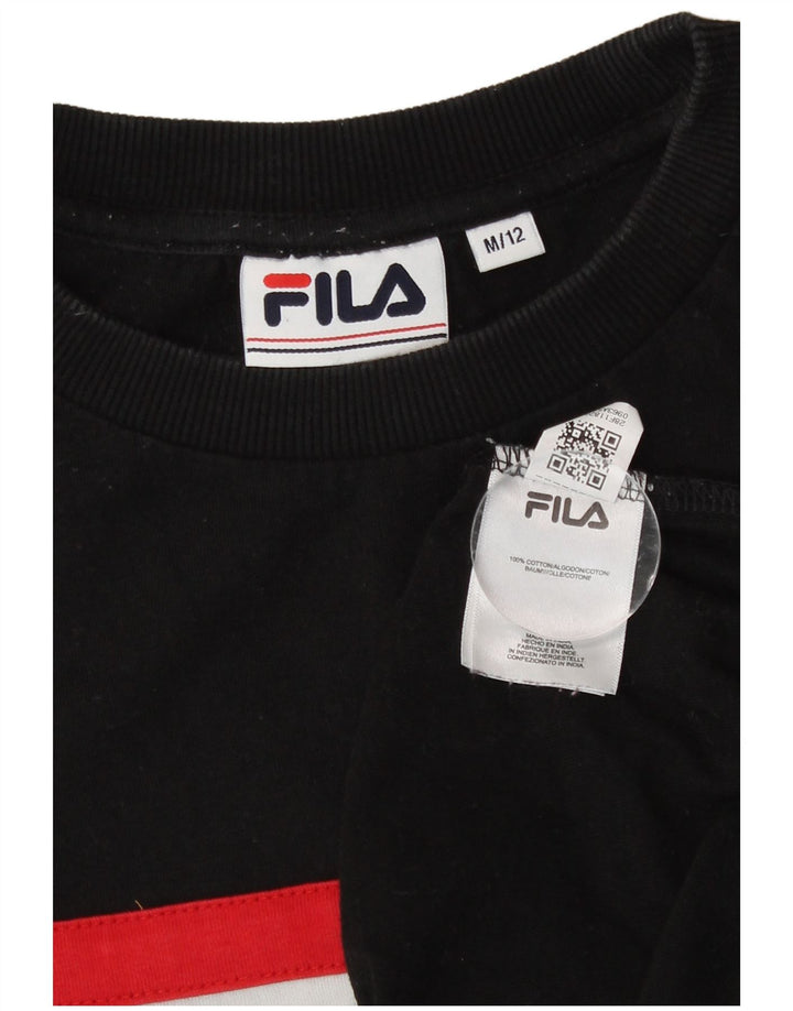 Pulover cu grafic pentru femei Fila UK 12 Medium Black Colorblock