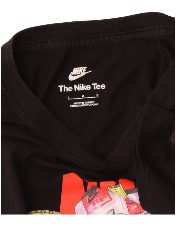 Tricou grafic Nike pentru bărbați Top mare din bumbac negru