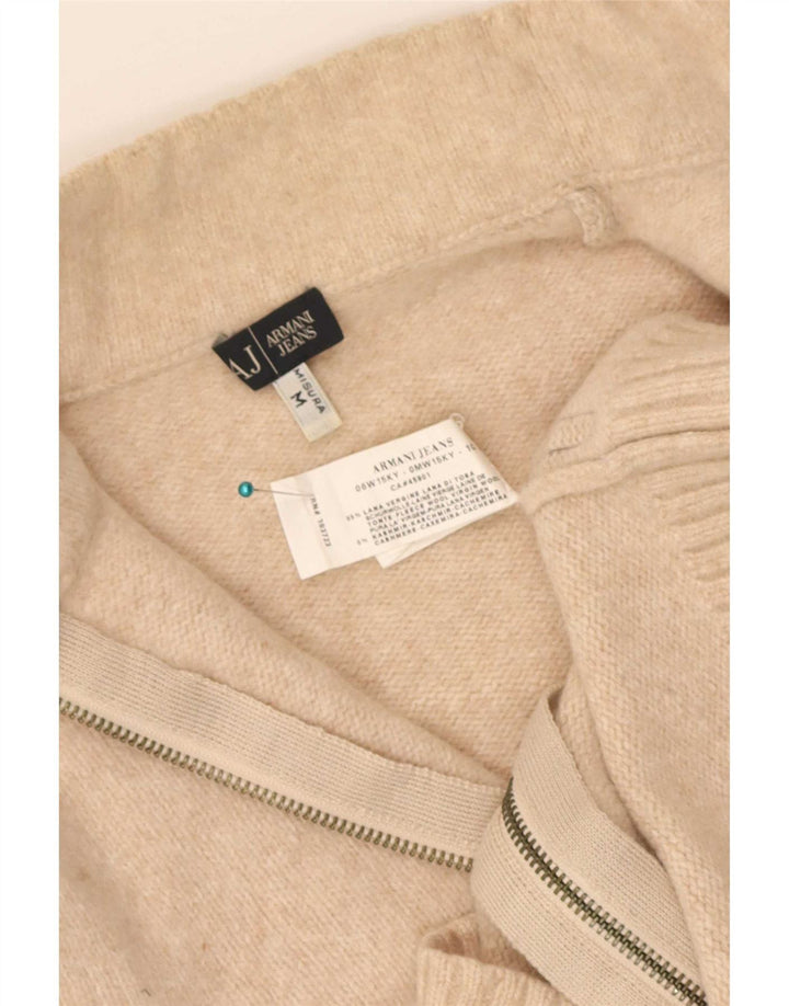 Pulover cardigan pentru femei Armani UK 12 Medium Beige Lână virgină