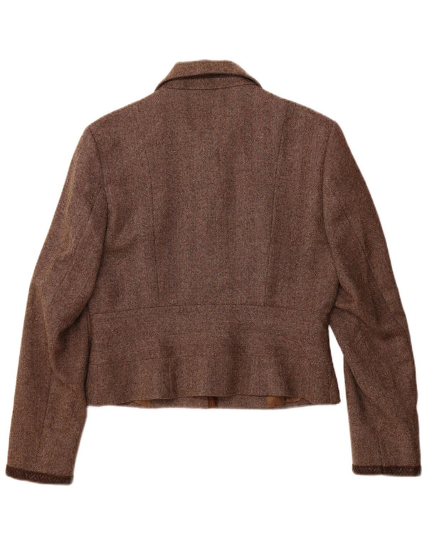 Jachetă pentru femei Seventy Crop Blazer IT 48 XL Brown Herringbone Wool