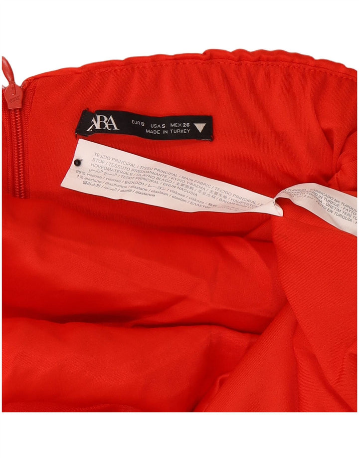 Rochie fără bretele pentru femei Zara UK 8 Small Red Viscose