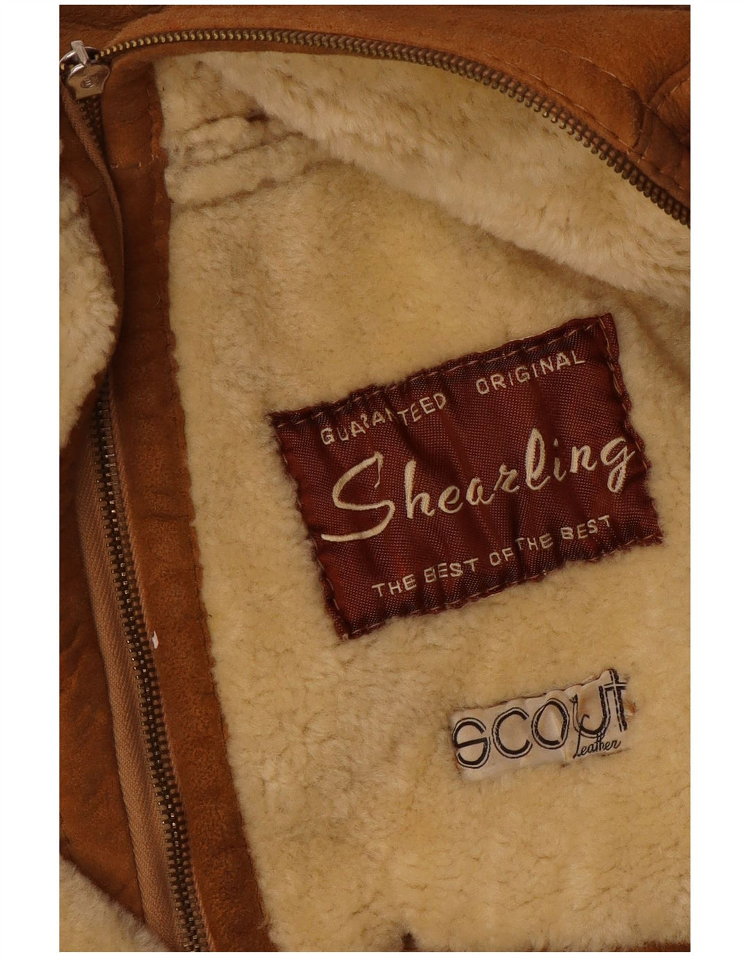Jachetă vintage pentru bărbați din shearling UK 36, bej, din shearling