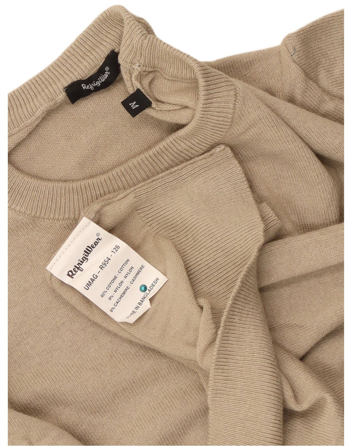 Refrigiwear Pulover pentru bărbați cu gât crew pulover bumbac mediu bej