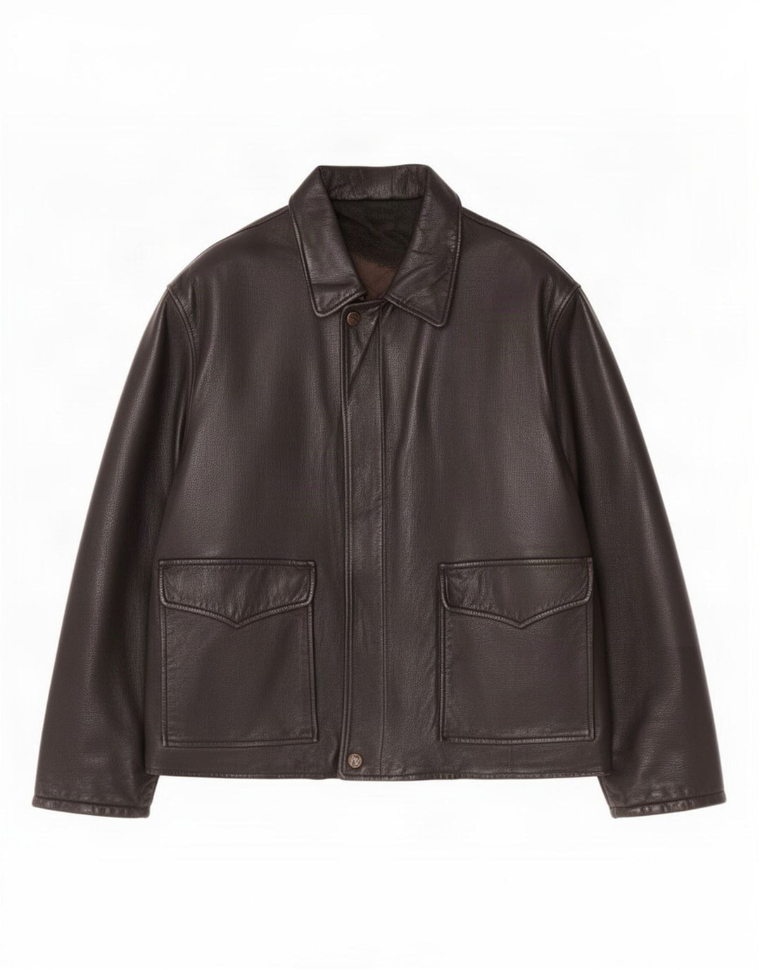 Jachetă de piele vintage pentru bărbați UK 42 XL neagră
