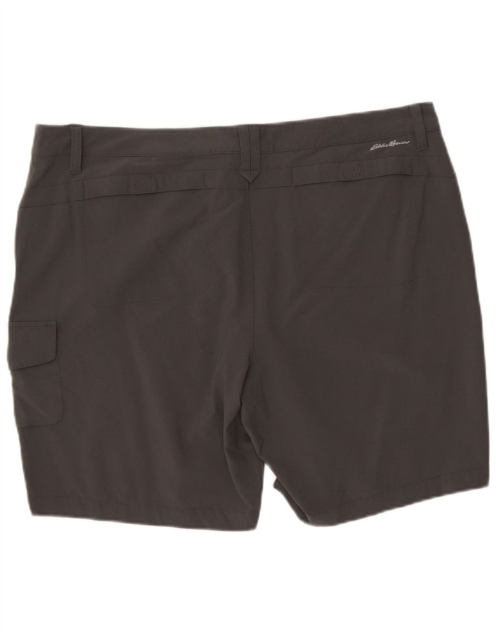 Pantaloni scurti cargo pentru femei Eddie Bauer US 18 2XL W40 poliester gri