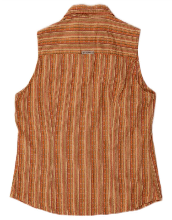 Bluză cămașă fără mâneci pentru femei COLUMBIA UK 10 Mici, multicolore, cu dungi