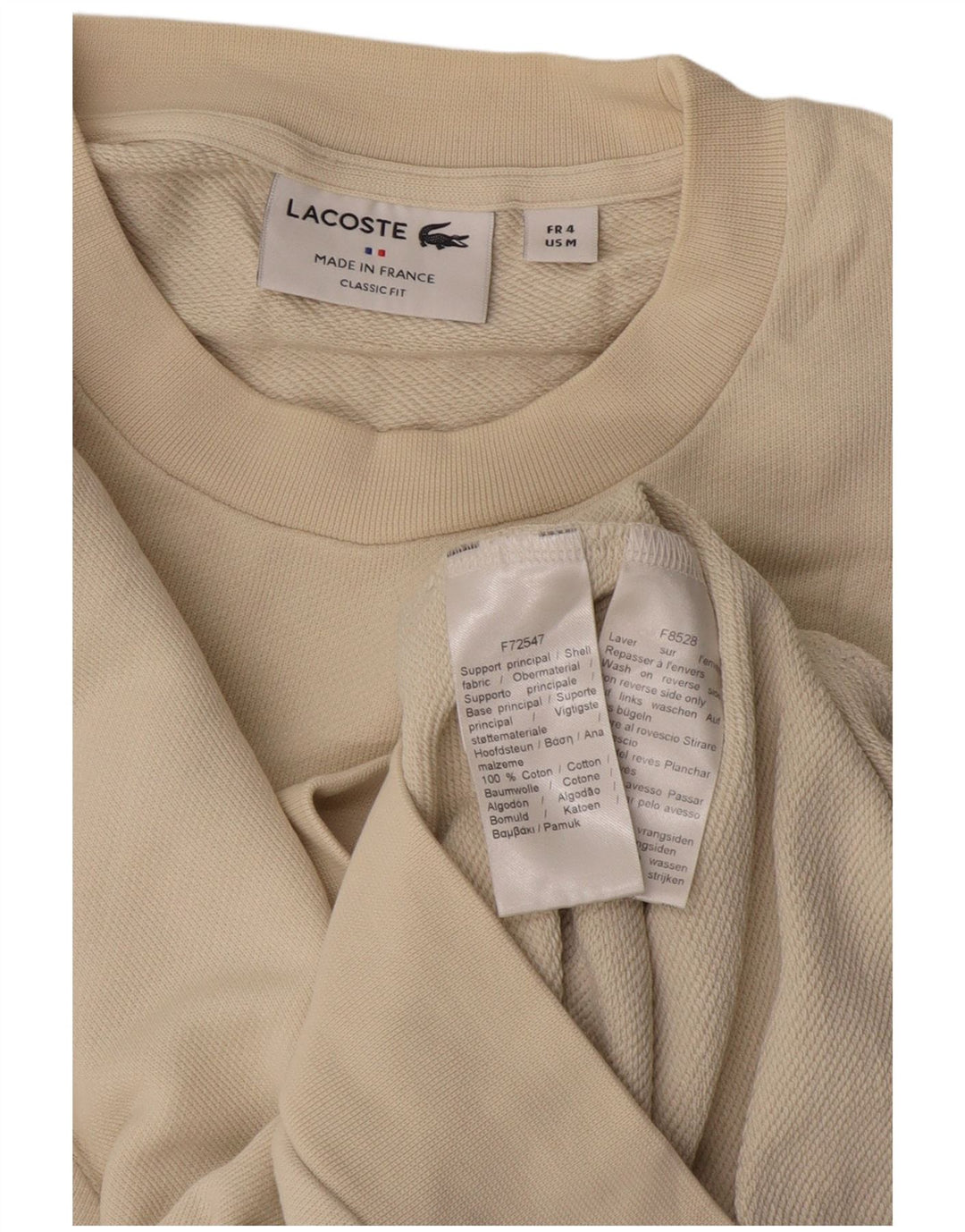 Pulover pentru bărbați Lacoste Graphic Classic Fit Jumper Mărimea 4 Bej mediu