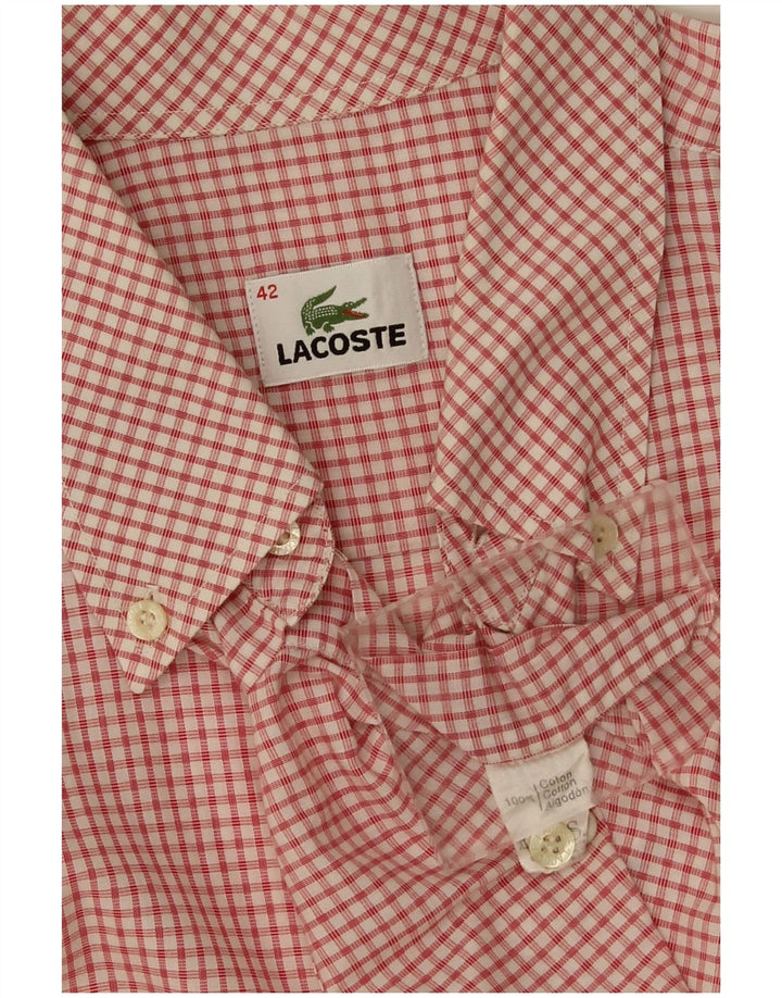Cămașă cu mânecă scurtă Lacoste pentru bărbați, mărimea 42, mare, roșu, bumbac