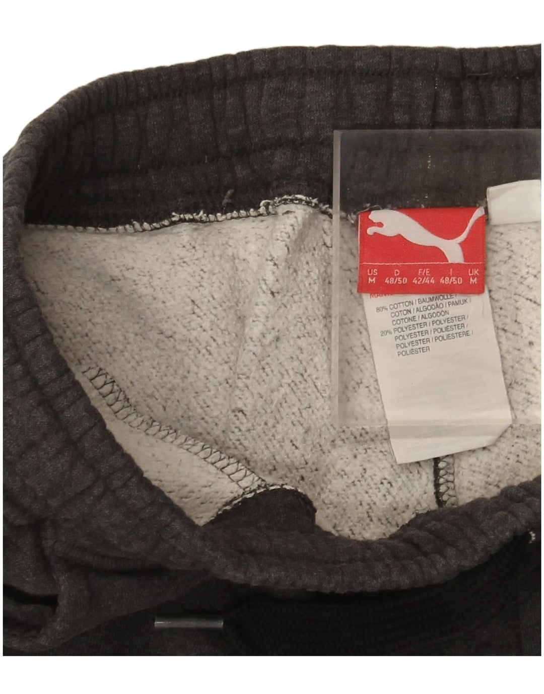 Pantaloni de trening Puma pentru bărbați, bumbac, gri mediu