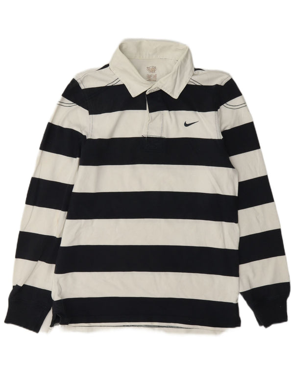 Tricou polo Nike cu mânecă lungă rugby pentru bărbați Marea Britanie 34/36 Mic cu dungi negre