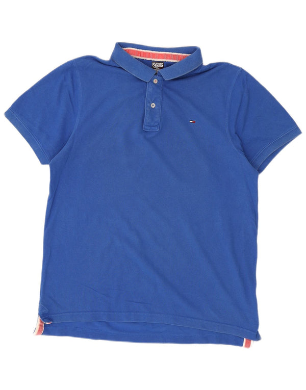 Tricou polo Tommy Hilfiger pentru bărbați, bumbac albastru 2XL