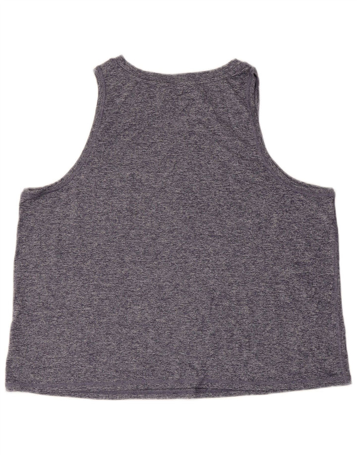 Vestă crop top pentru femei ATHLETA UK 18 XL bleumarin poliester cu pături