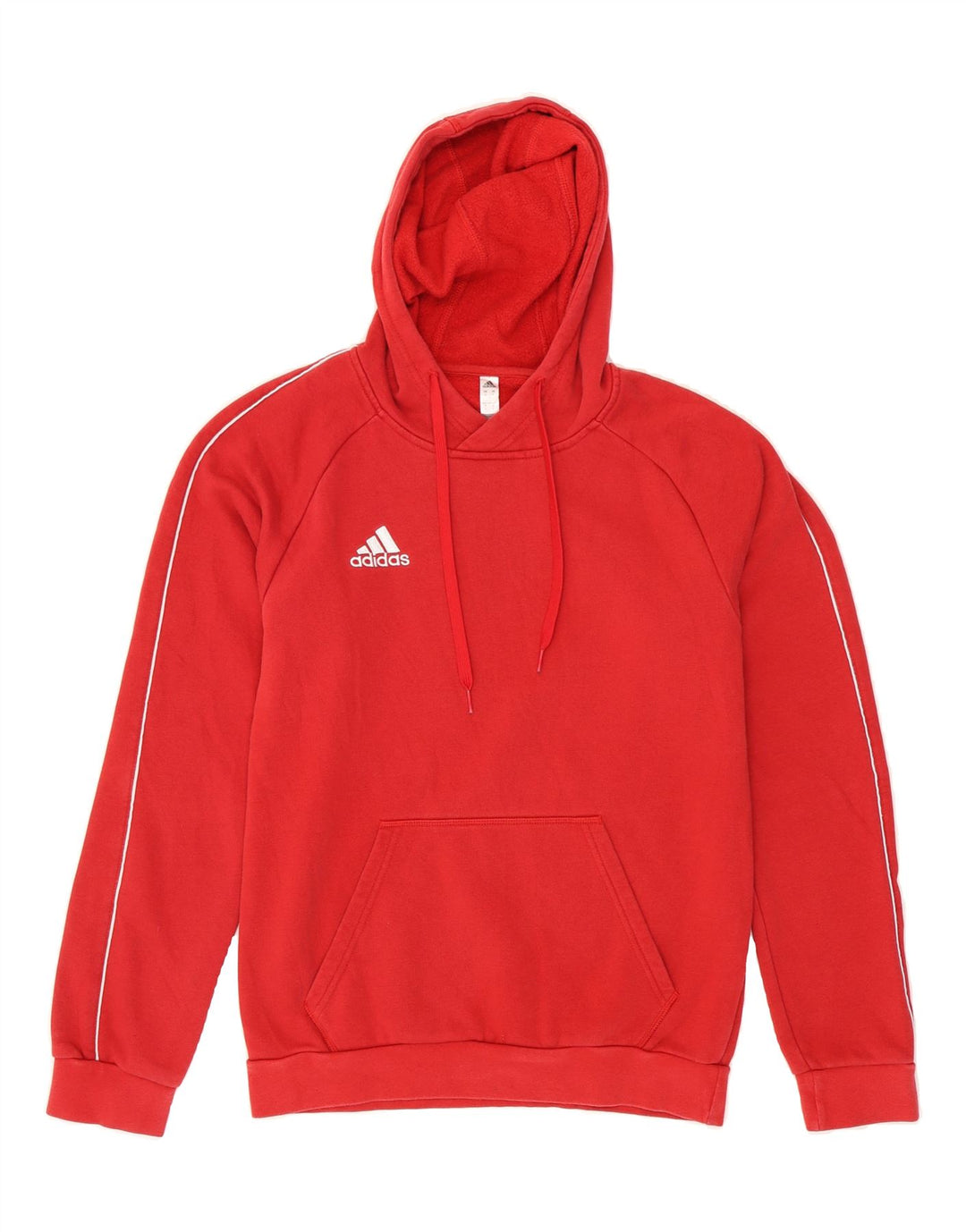 ADIDAS Mens Hoodie Jumper Small Red Cotton Vintage Adidas and Second-Hand Adidas from Messina Hembry 