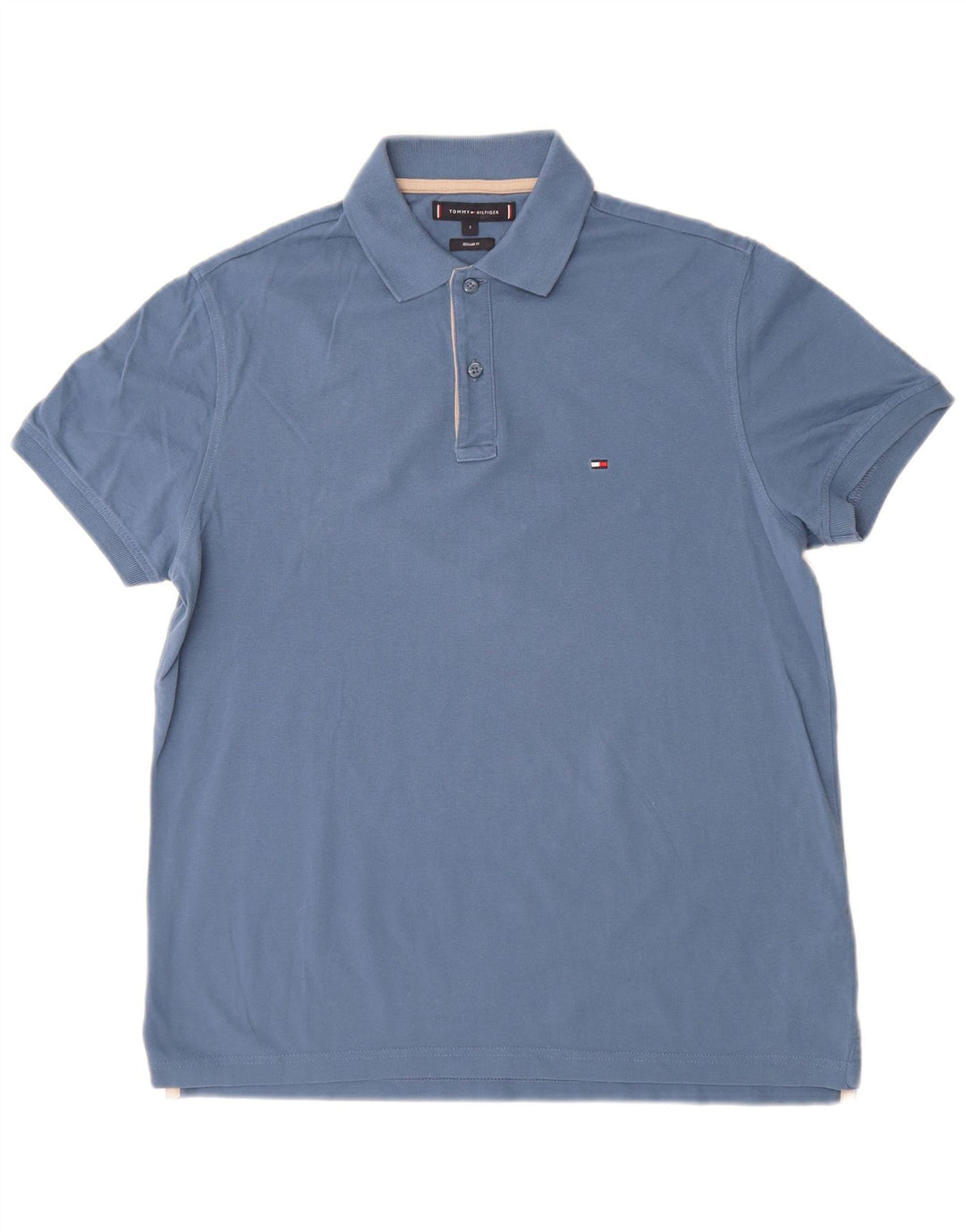 Tricou polo TOMMY HILFIGER pentru bărbați, bumbac albastru mic