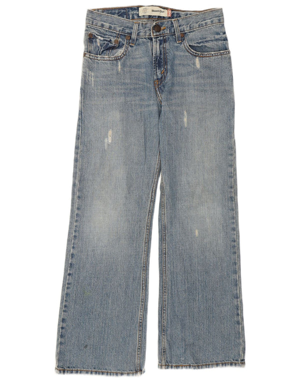 Jeans Levi's 527 Distressed Bootcut Mărimea 12 Medium W28 L27 Albastru