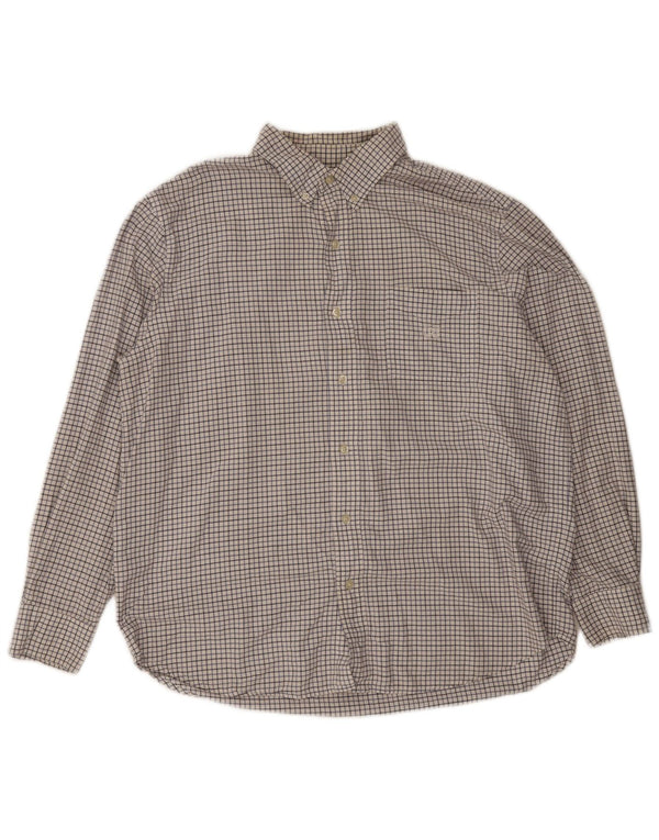 Cămașă pentru bărbați Chaps Regular Fit XL, bumbac alb cu carouri