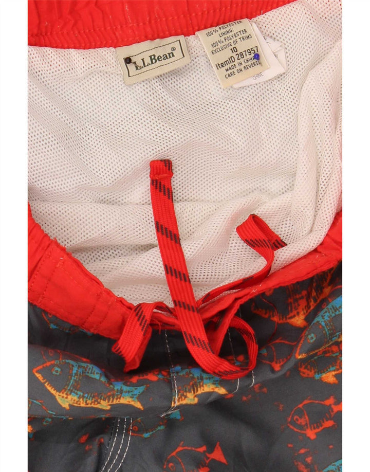 Pantaloni scurți de înot grafic L.L.Bean Boys 9-10 ani poliester gri
