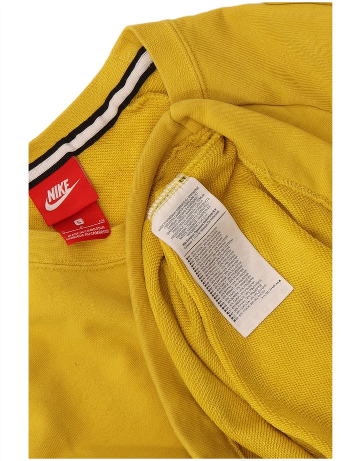 Pulover Nike pentru bărbați din bumbac galben mic
