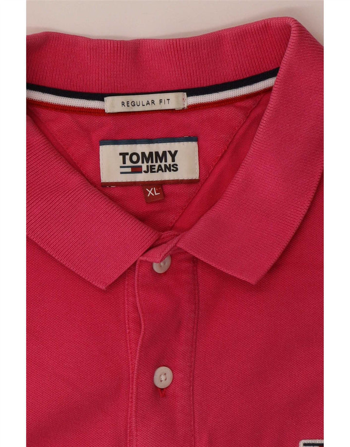 Cămașă polo Tommy Hilfiger pentru bărbați, cu croială regulată, XL, roz