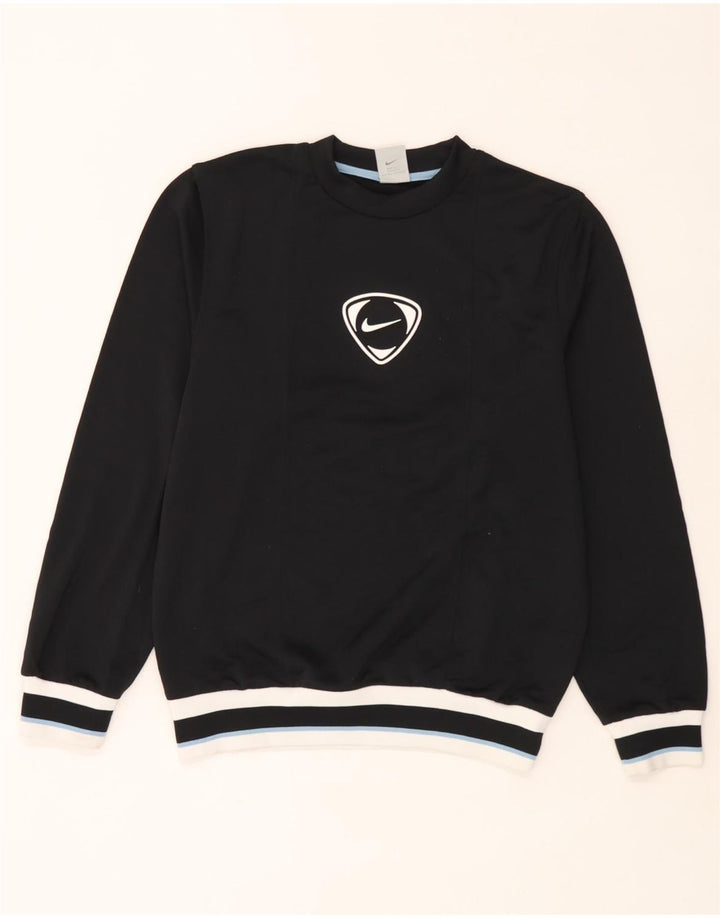Pulover Nike pentru bărbați Marea Britanie 36/38 Mic Negru Poliester Colorblock