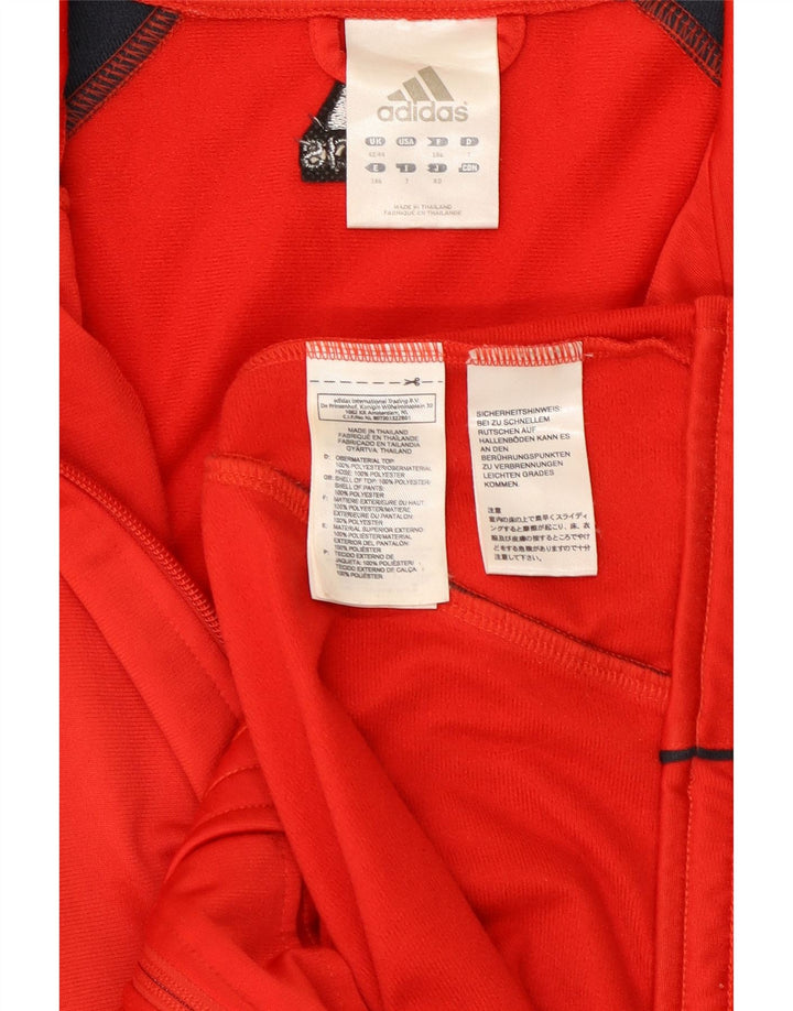Jachetă de trening Adidas pentru bărbați Marea Britanie 42/44 Poliester color bloc roșu mare