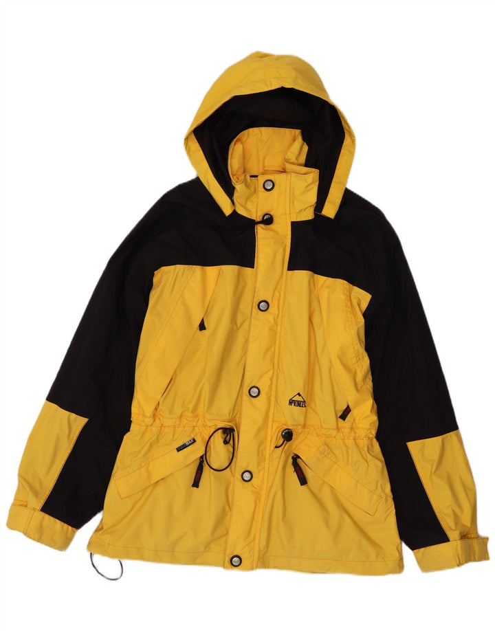 Jachetă de ploaie cu glugă pentru bărbați MC Kinley UK 38 Medium Yellow Colorblock Nylon