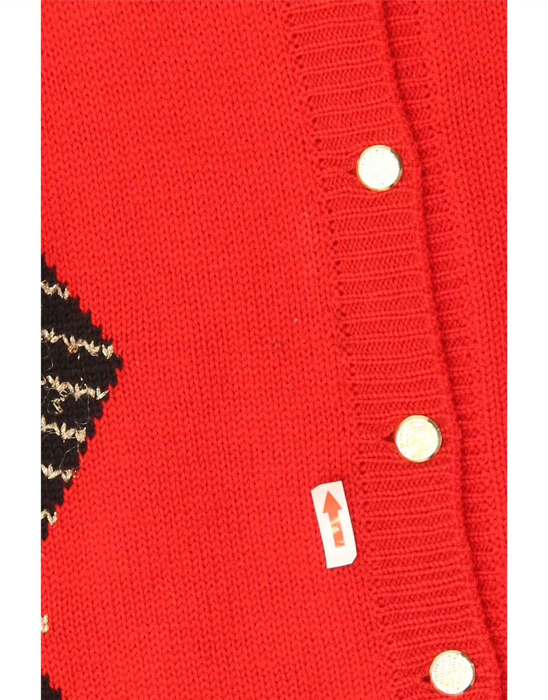 Pulover Cardigan Vintage pentru femei UK 16 Large Red Argyle/Diamond