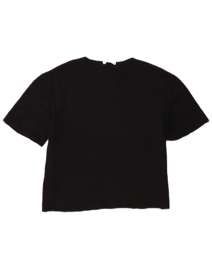 Tricou supradimensionat pentru femei Zara UK 10 Poliester negru mic