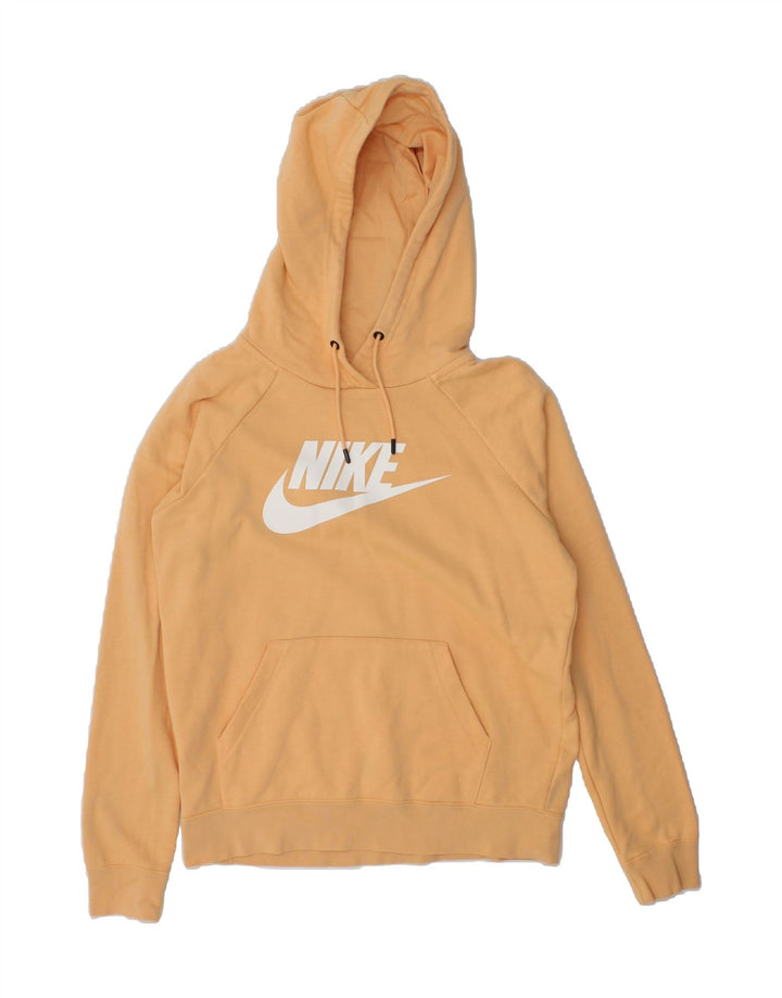 NIKE Mens Graphic Hoodie Jumper Small Orange Cotton Vintage Nike and Second-Hand Nike from Messina Hembry 