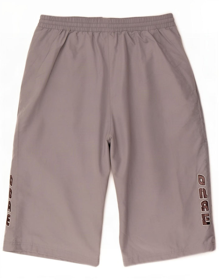 Pantaloni scurți sport Umbro pentru bărbați, cu grafică, poliester, gri