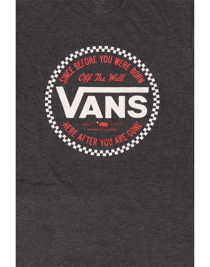 VANS Mens Graphic T-Shirt Top Small Grey Vintage Vans and Second-Hand Vans from Messina Hembry 
