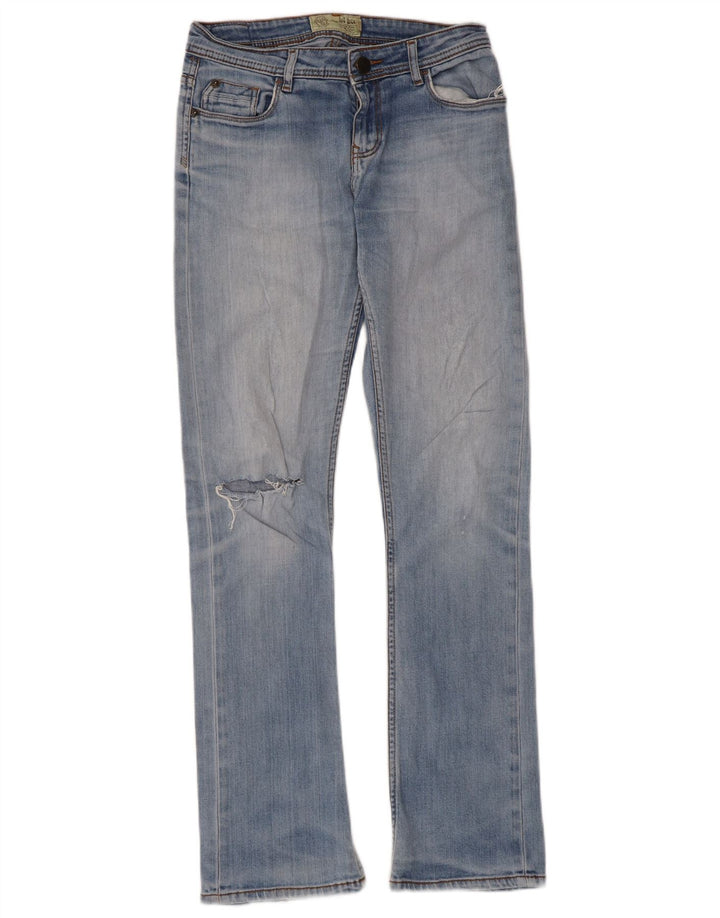 Fat Face Blugi Bootcut Distressed Femei UK 8 Small W28 L30 Blue