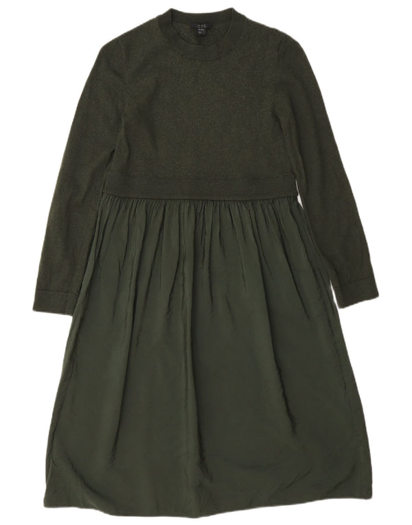 Rochie Cos pentru femei cu mânecă lungă în etaje UK 6 XS Lână verde