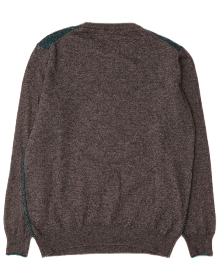 Pulover Harmont & Blaine pentru bărbați, cu gât crew, 2XL, lână color bloc, gri