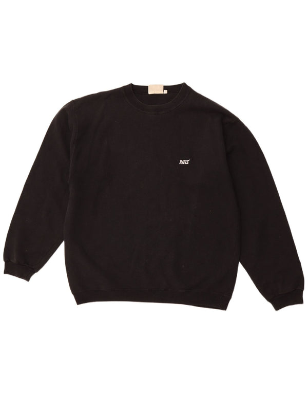 RIFLE Hanorac pentru bărbați Jumper XL Bumbac negru