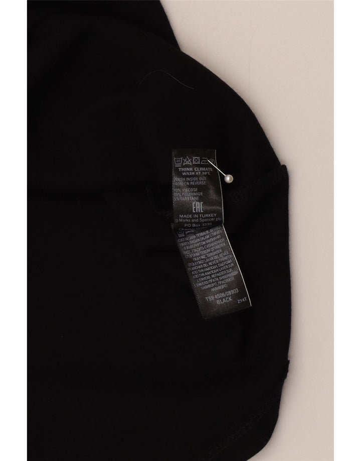 Fusta mini pentru femei Marks & Spencer UK 14 Large W30 Black Viscose
