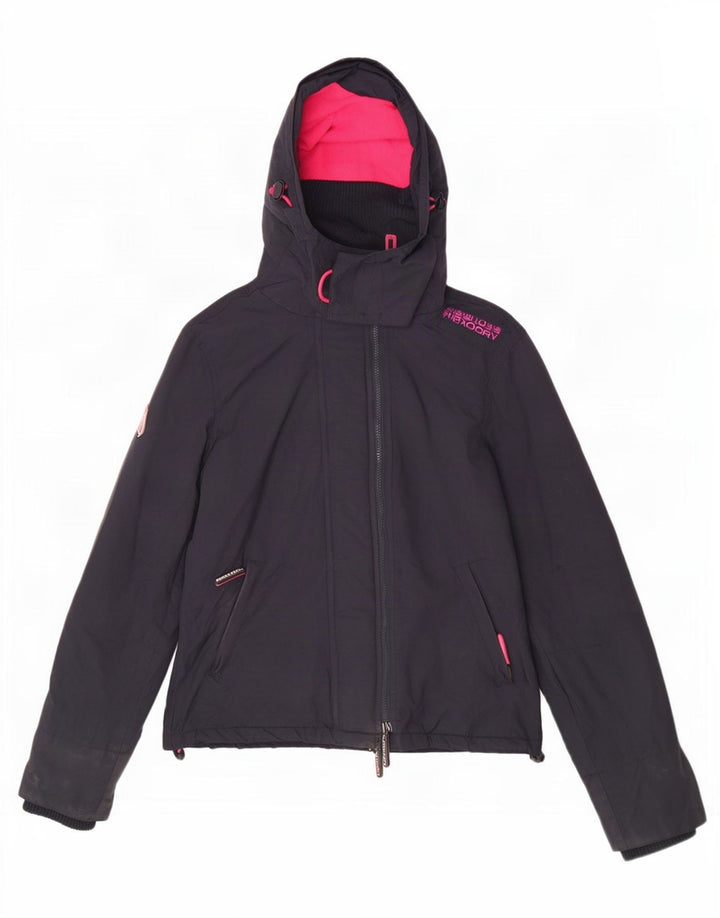 Jachetă Windbreaker Superdry pentru femei UK 12 Medium Bleumarin