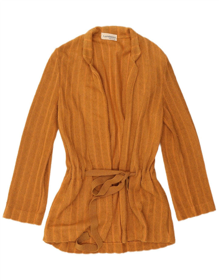 Pulover cardigan cu paragate Lambers pentru femei IT 42 portocaliu mediu cu dungi
