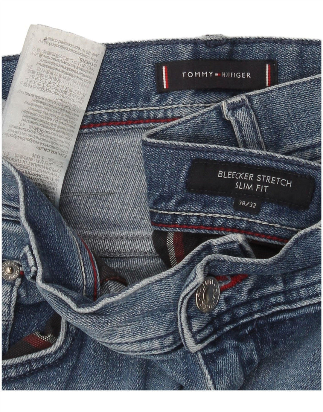 Blugi pentru bărbați Tommy Hilfiger Bleecker Slim W38 L27 Bumbac albastru