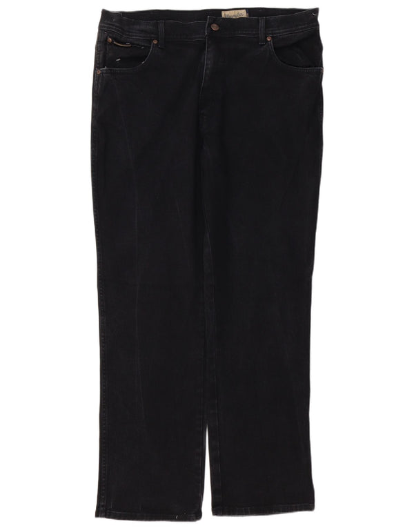 WRANGLER Blugi drepte pentru bărbați Texas W38 L32 bumbac negru