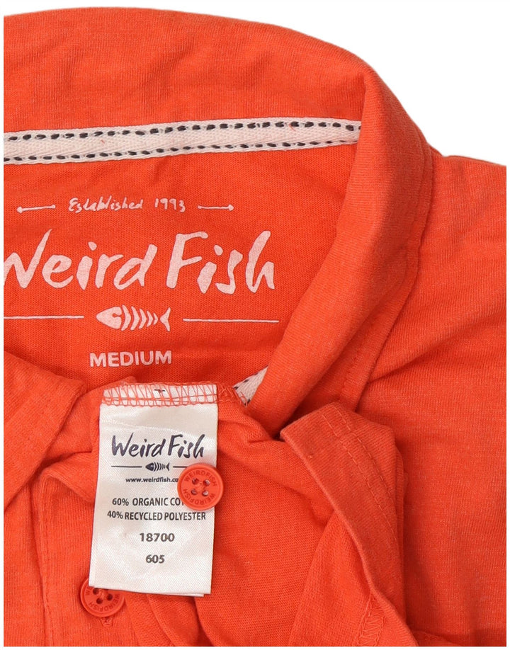 Tricou polo pentru bărbați Weird Fish, bumbac portocaliu mediu