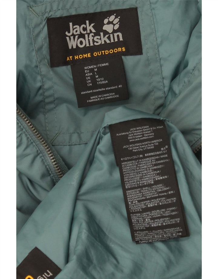 Jack Wolfskin Jachetă supradimensionată pentru femei cu glugă, UK 10/12, verde mediu