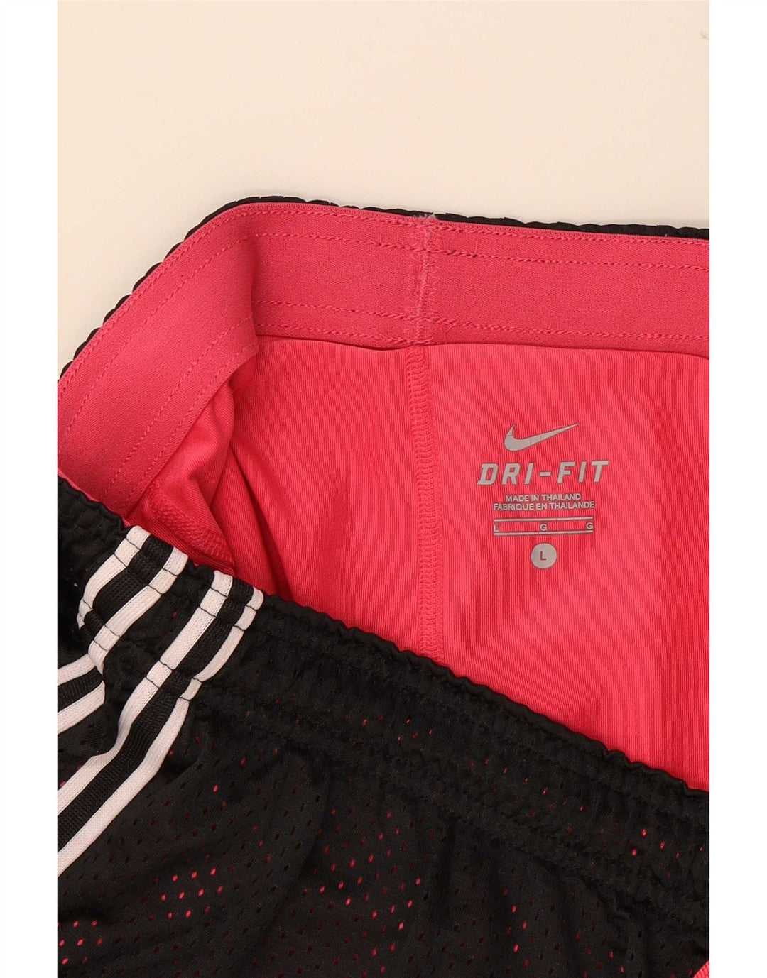 Pantaloni scurți sport Nike Dri Fit pentru femei UK 14, mari, negru, poliester